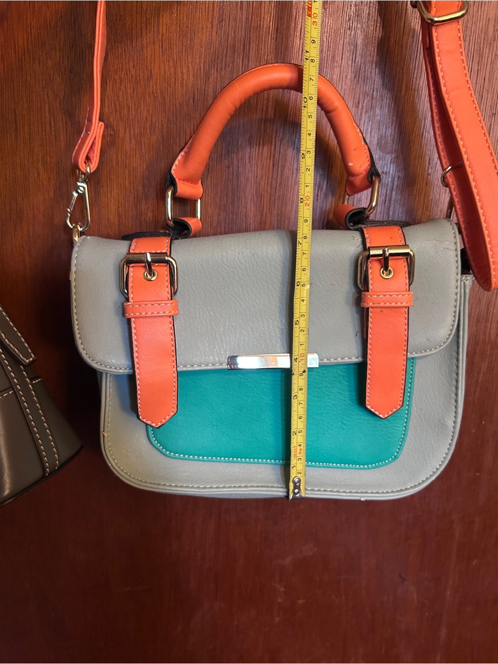 Two purse lot deal- dooney and bourke grey purse and teal orange crossbody - Picture 12 of 12